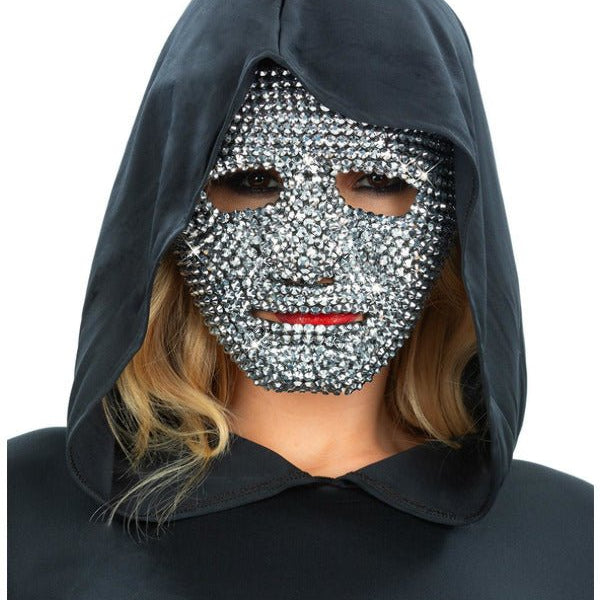 Silver Jewelled Robot Mask - Adult Weekender