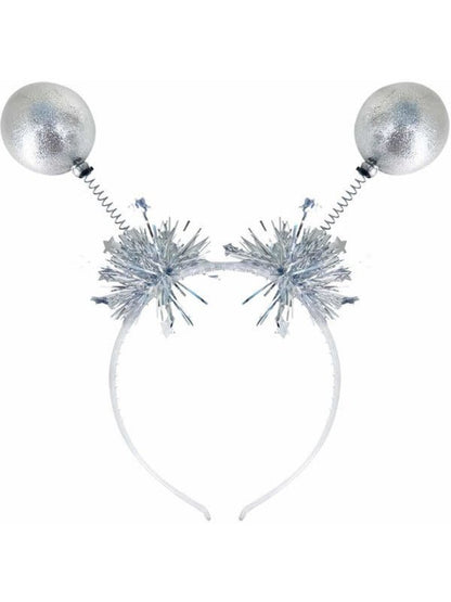 Silver Metallic Ball Bopper Headband - Adult Weekender