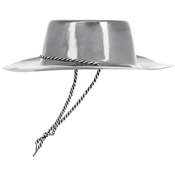 Silver Metallic Cowboy Hat - Adult Weekender