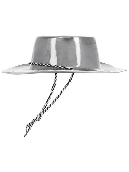 Silver Metallic Cowboy Hat - Adult Weekender