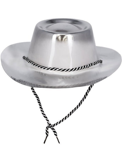 Silver Metallic Cowboy Hat - Adult Weekender