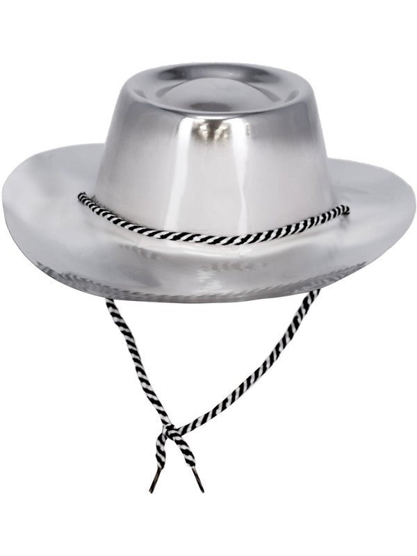 Silver Metallic Cowboy Hat - Adult Weekender