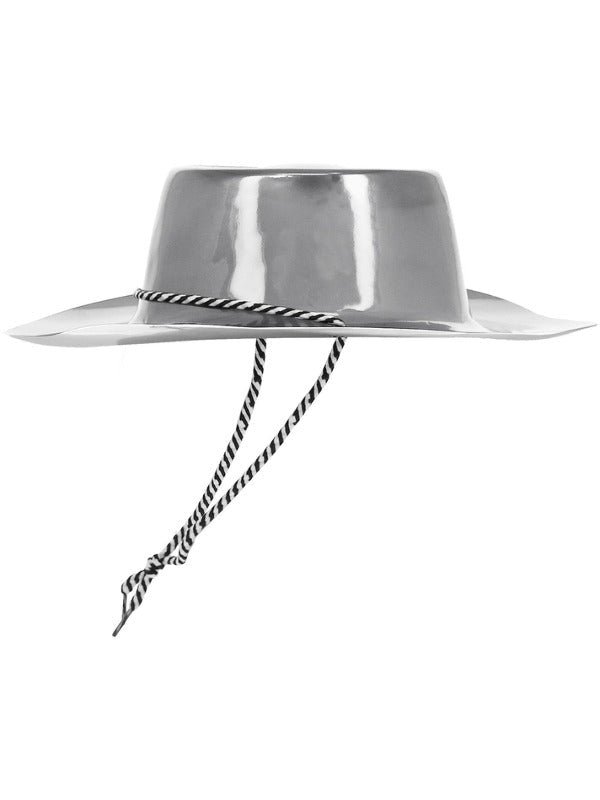 Silver Metallic Cowboy Hat - Adult Weekender