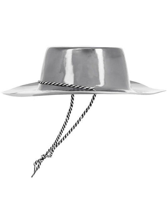 Silver Metallic Cowboy Hat - Adult Weekender