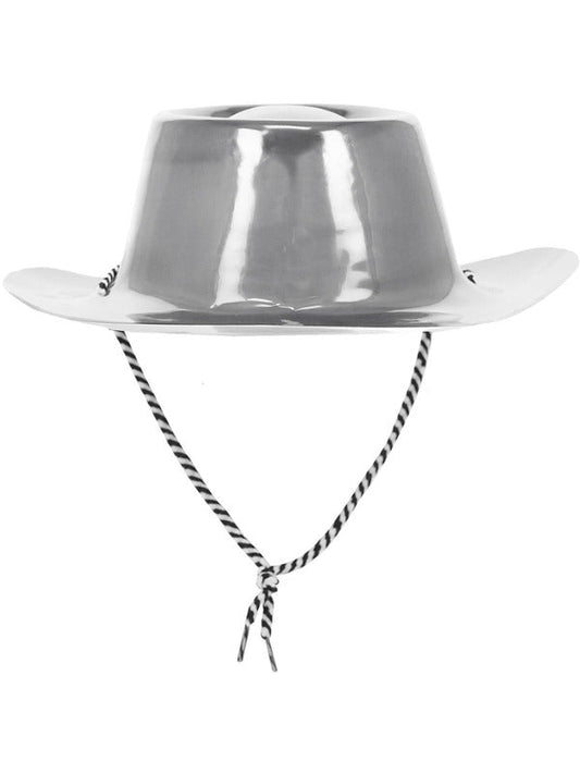 Silver Metallic Cowboy Hat - Adult Weekender