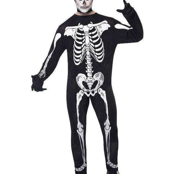 Skeleton Costume, Black - Adult Weekender