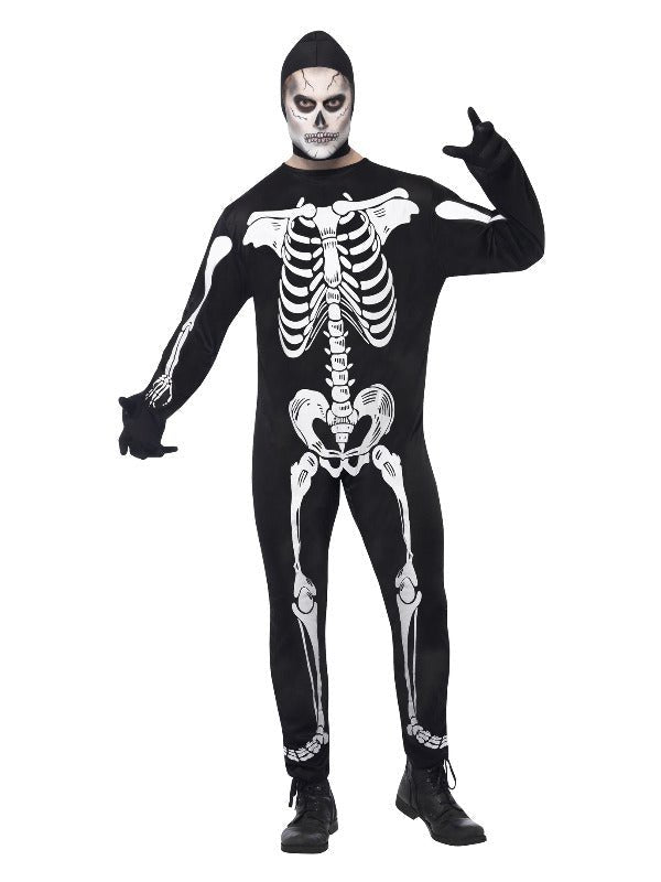 Skeleton Costume, Black - Adult Weekender