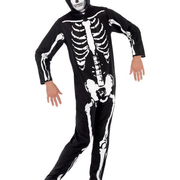 Skeleton Costume, Black - Adult Weekender