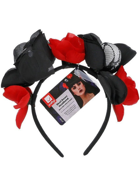 Skull Roses Headband - Adult Weekender