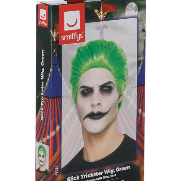 Slick Trickster Wig, Green - Adult Weekender