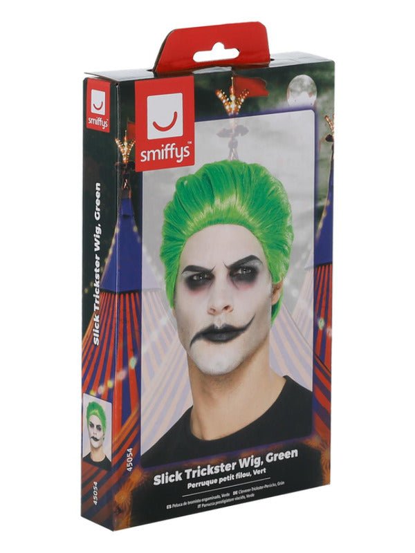 Slick Trickster Wig, Green - Adult Weekender