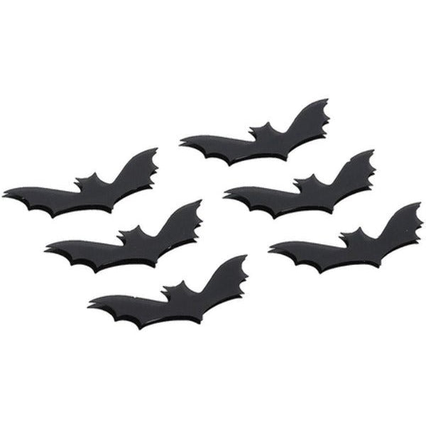 Smiffys Make - Up FX, 3D Bat Stickers, Black - Adult Weekender