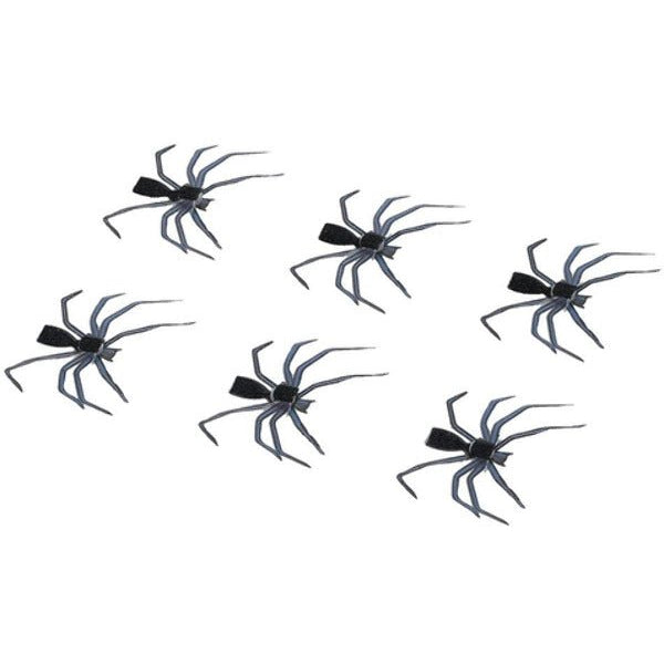 Smiffys Make - Up FX, 3D Spider Stickers, Black - Adult Weekender