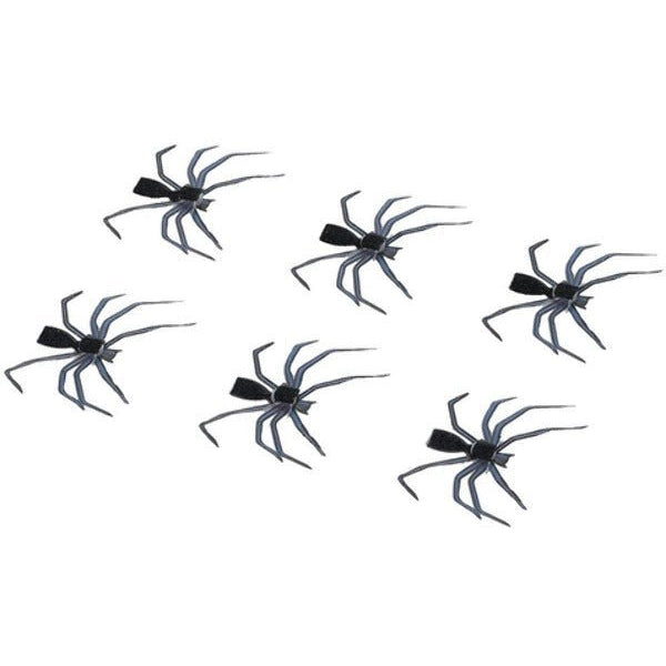 Smiffys Make - Up FX, 3D Spider Stickers, Black - Adult Weekender