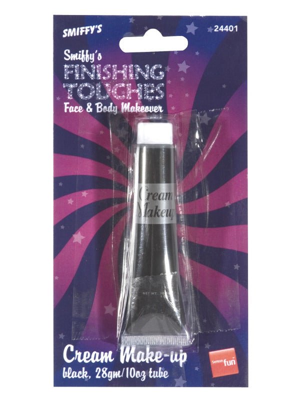 Smiffys Make - Up FX, Aqua Cream Make - Up, Black - Adult Weekender
