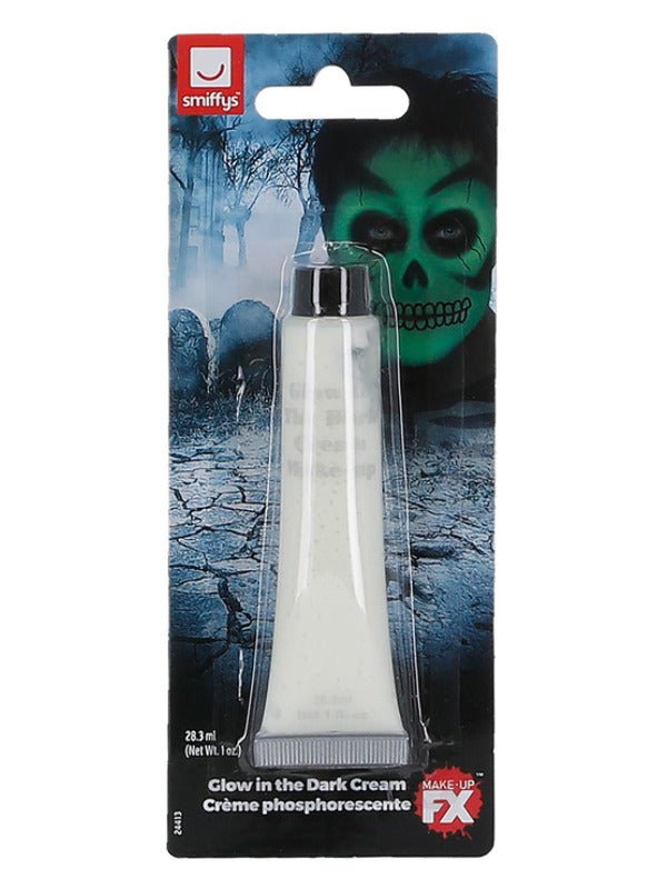 Smiffys Make - Up FX, Aqua Cream Make Up, Glow in th - Adult Weekender