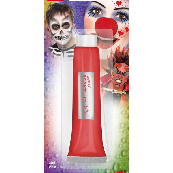 Smiffys Make - Up FX, Aqua Cream Make - Up, Red - Adult Weekender