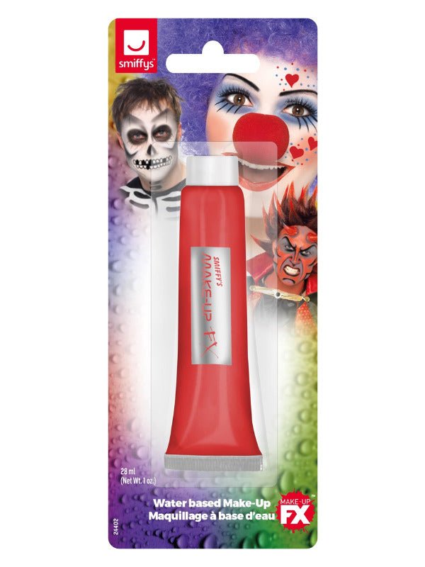Smiffys Make - Up FX, Aqua Cream Make - Up, Red - Adult Weekender