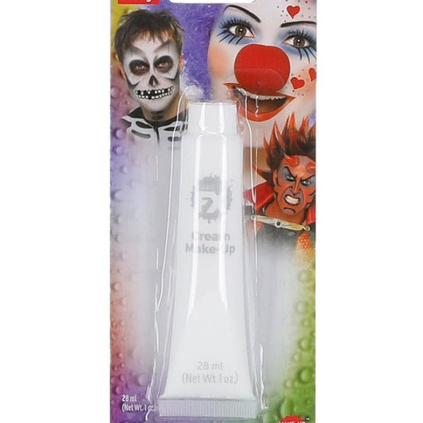 Smiffys Make - Up FX, Aqua Cream Make - Up, White - Adult Weekender