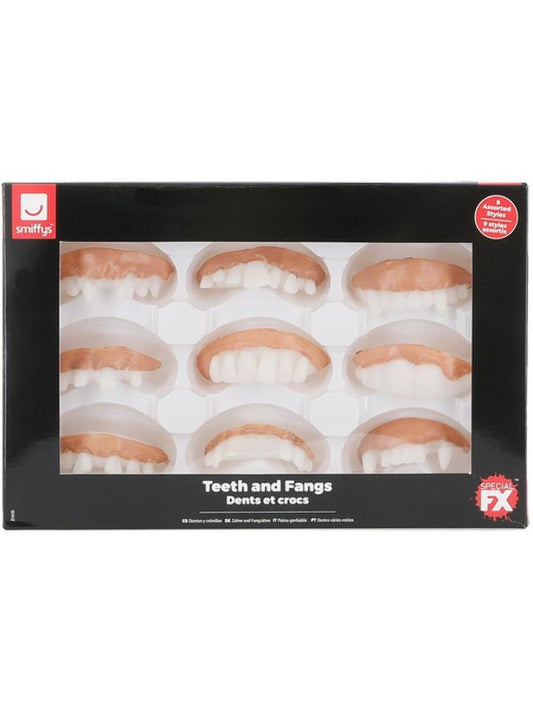 Smiffys Make - Up FX, Assorted Teeth &amp; Fangs - Adult Weekender