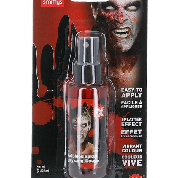 Smiffys Make - Up FX, Blood Spray, Red - Adult Weekender