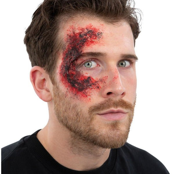 Smiffys Make - Up FX, Burnt Skin Kit, 20g Scab Blood - Adult Weekender