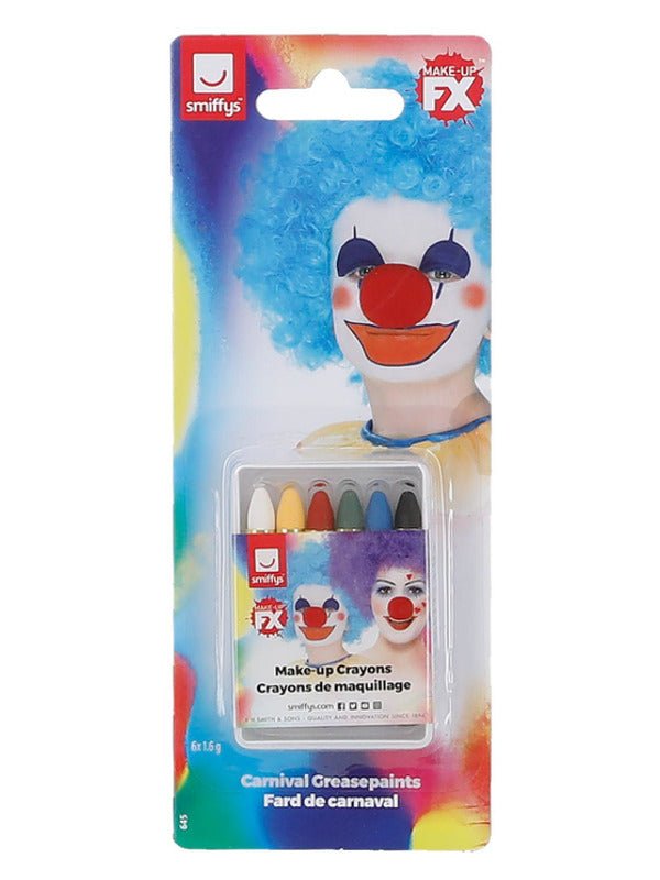Smiffys Make - Up FX, Carnival Face/Body Crayons, - Adult Weekender