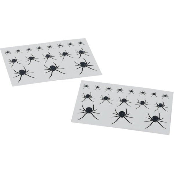 Smiffys Make - Up FX, Crawling Spider Transfers, Bla - Adult Weekender