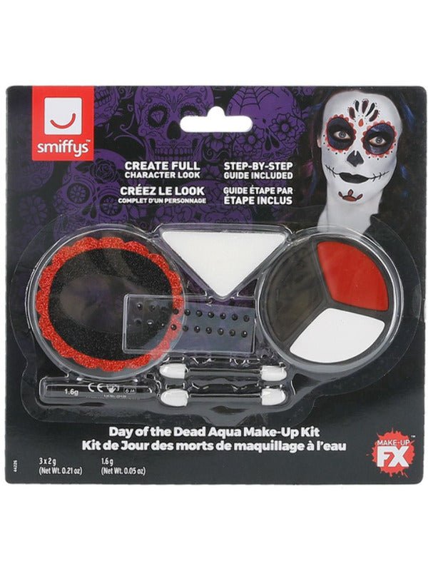 Smiffys Make - Up FX, Day of the Dead Kit, Aqua, - Adult Weekender