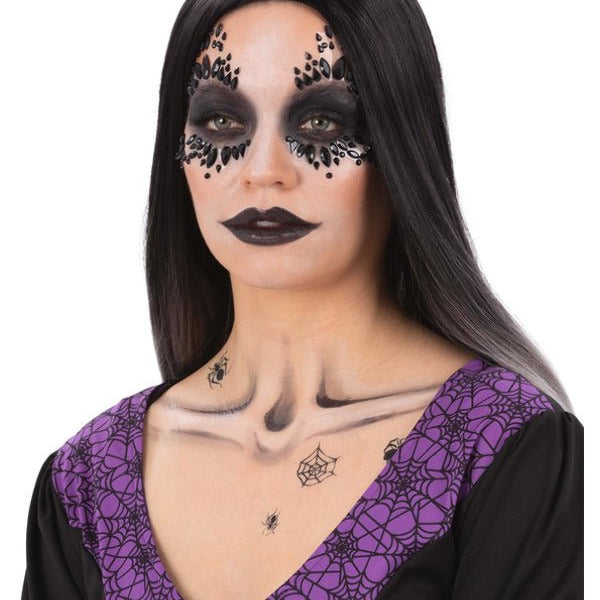 Smiffys Make - Up FX, Deluxe Black Widow Kit - Adult Weekender