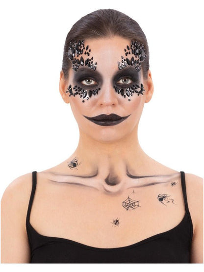 Smiffys Make - Up FX, Deluxe Black Widow Kit - Adult Weekender