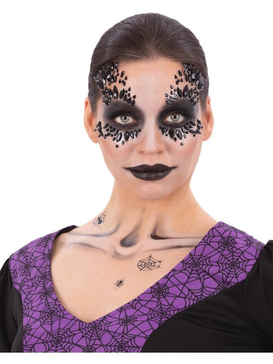 Smiffys Make - Up FX, Deluxe Black Widow Kit - Adult Weekender