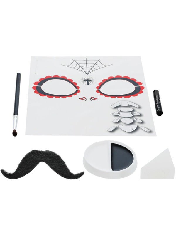 Smiffys Make - Up FX, DOTD Se±or Bones Kit, Grease, - Adult Weekender