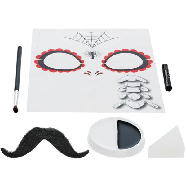 Smiffys Make - Up FX, DOTD Se±or Bones Kit, Grease, - Adult Weekender