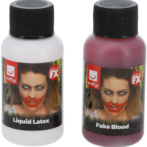 Smiffys Make - Up FX, Fake Blood & Latex Kit, - Adult Weekender