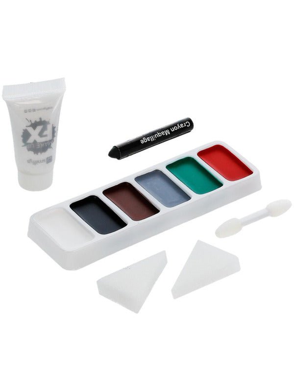 Smiffys Make - Up FX, Ghost Ship Kit, Grease, Black - Adult Weekender