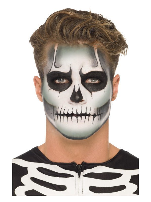 Smiffys Make - Up FX, GID Skeleton Kit, Grease, Blac - Adult Weekender