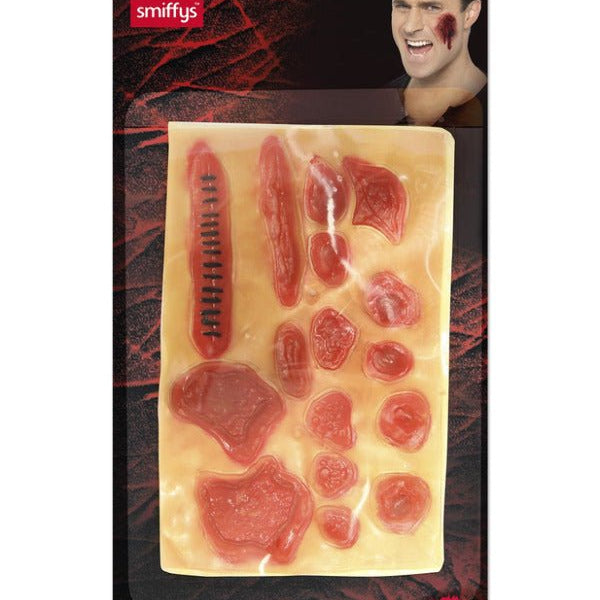 Smiffys Make - Up FX, Gory Wounds, Red - Adult Weekender