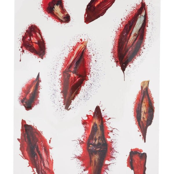 Smiffys Make - Up FX, Horror Wound Tattoo Transfers - Adult Weekender