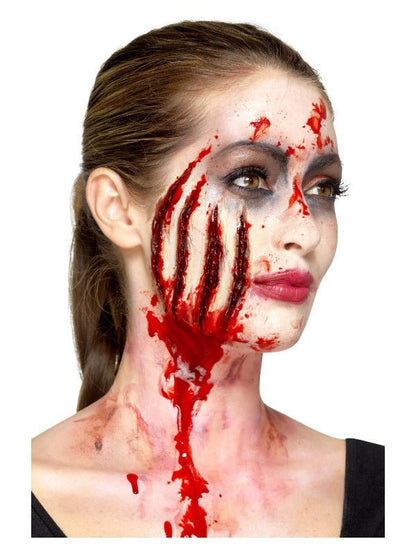 Smiffys Make - Up FX, Latex Claw Wound Scar, Red - Adult Weekender