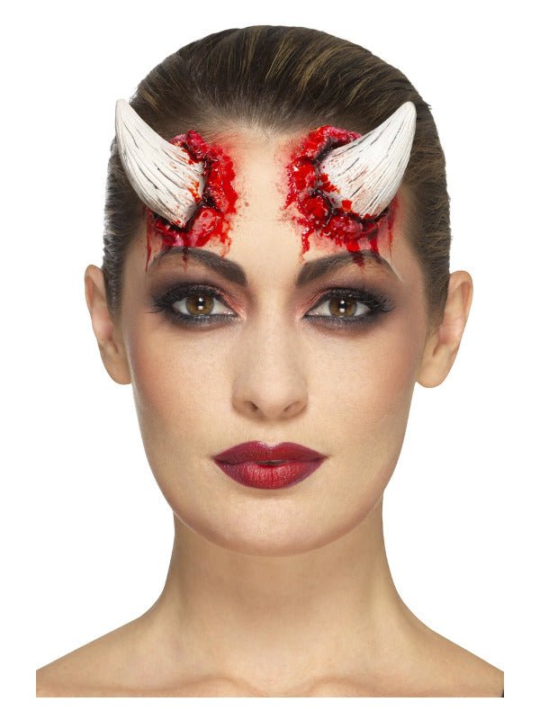 Smiffys Make - Up FX, Latex Devil Horn Prosthetics, - Adult Weekender