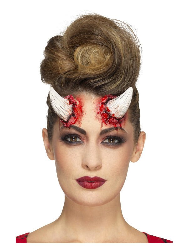 Smiffys Make - Up FX, Latex Devil Horn Prosthetics, - Adult Weekender