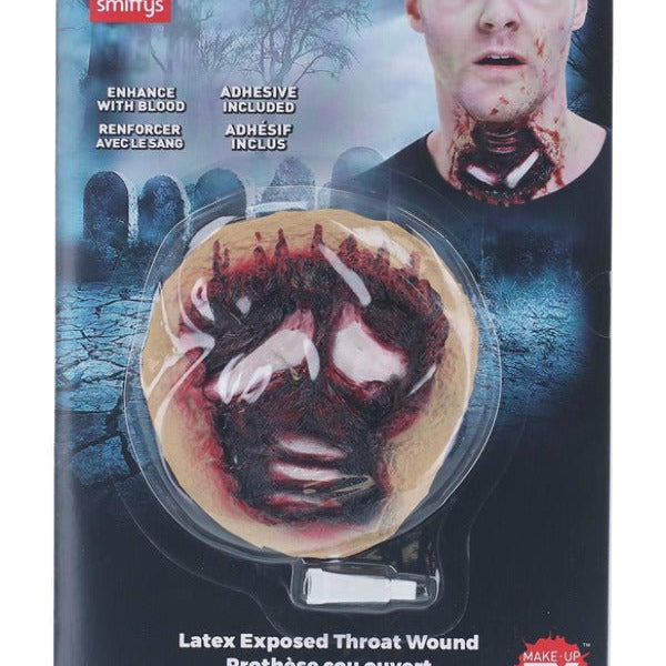Smiffys Make - Up FX, Latex Exposed Throat Wound, Re - Adult Weekender