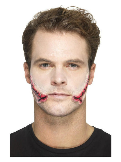 Smiffys Make - Up FX, Latex Stitched Smile Wounds, R - Adult Weekender