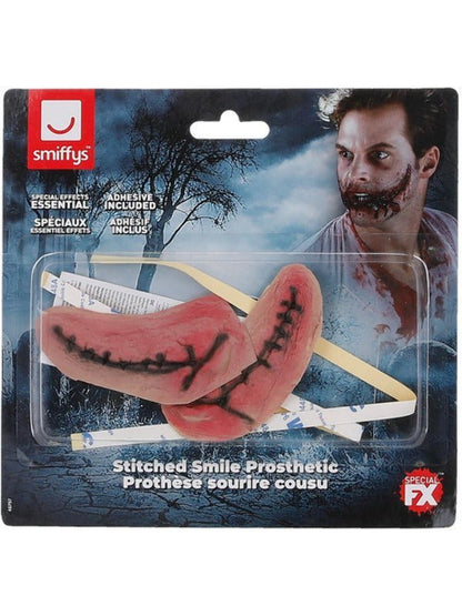 Smiffys Make - Up FX, Latex Stitched Smile Wounds, R - Adult Weekender
