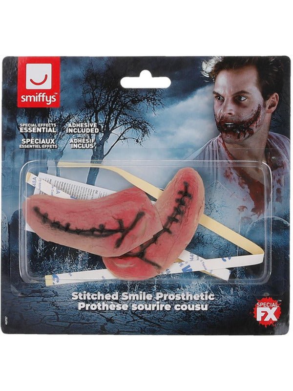 Smiffys Make - Up FX, Latex Stitched Smile Wounds, R - Adult Weekender