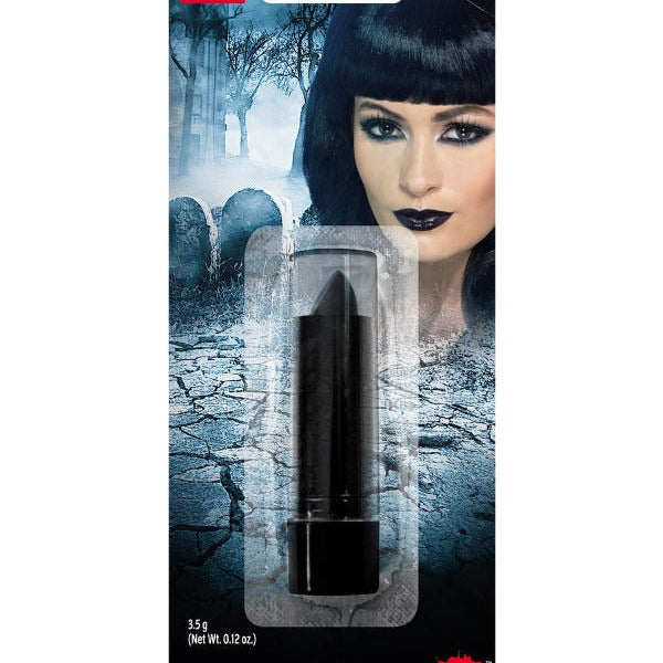 Smiffys Make - Up FX, Lipstick, Black - Adult Weekender
