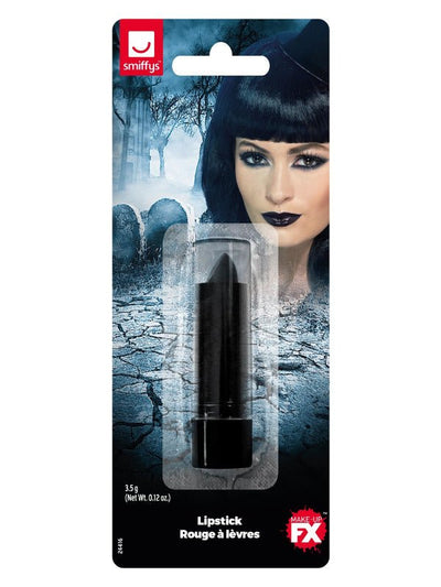 Smiffys Make - Up FX, Lipstick, Black - Adult Weekender