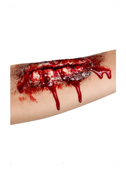 Smiffys Make - Up FX, Open Wound Latex Scar, Red - Adult Weekender