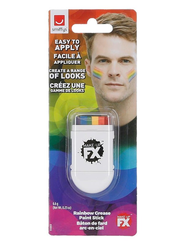 Smiffys Make - Up FX, Rainbow Greasepaint Stick - Adult Weekender